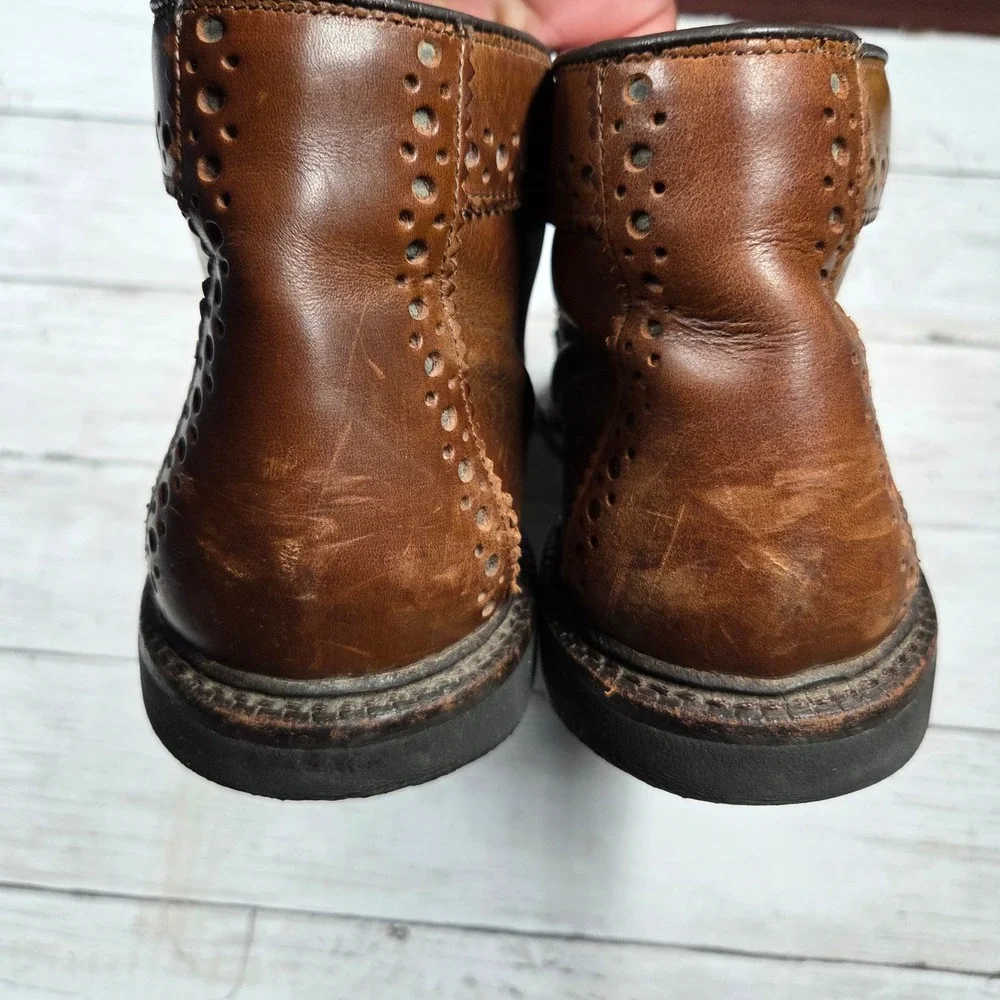 Allen‎ Edmonds Bellevue Chukka Boots Mens 9 B Brown Leather Brogue USA